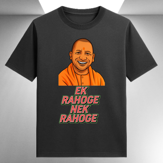 Ek Rahoge Nek Rahoge Yogi Adityanath Unisex Supima T-shirt
