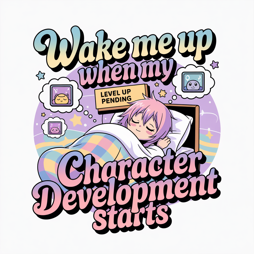 Wake Me Up When My Character Development Starts Unisex Supima T-shirt