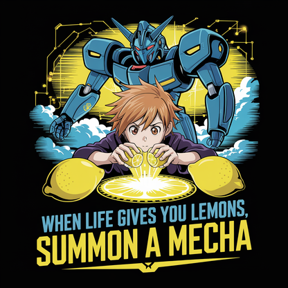 When Life Gives You Lemons Summon A Mecha Unisex Supima T-shirt