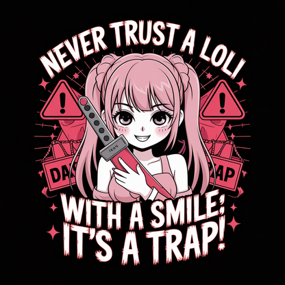 Never Trust A Loli With A Smile It's A Trap Unisex Supima T-shirt