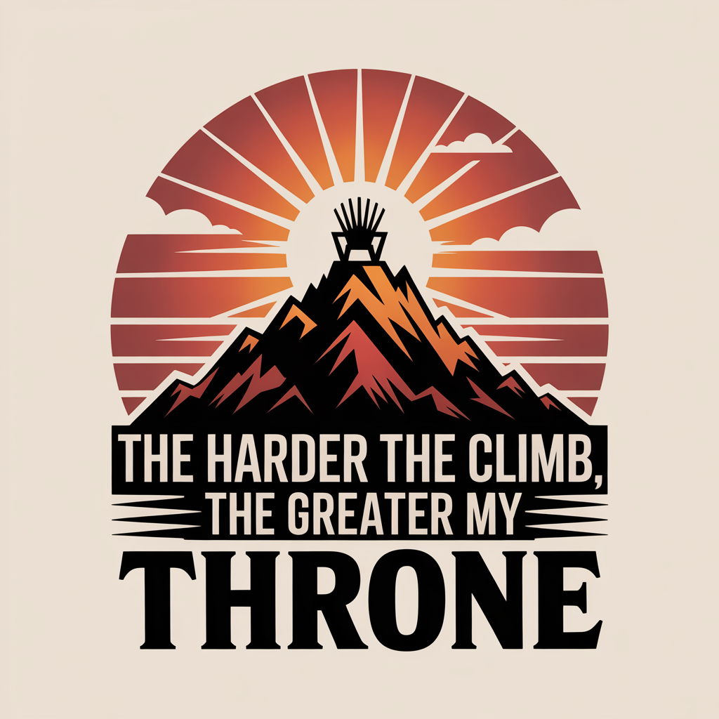 The Harder The Climb The Greater My Throne Unisex Supima T-shirt
