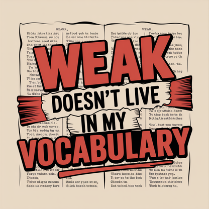 Weak Doesn't Live In My Vocabulary Unisex Supima T-shirt