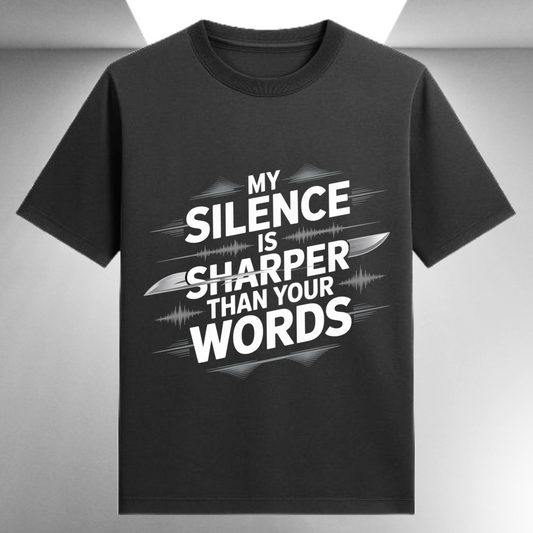 My Silence Is Sharper Than Your Words Unisex Supima T-shirt