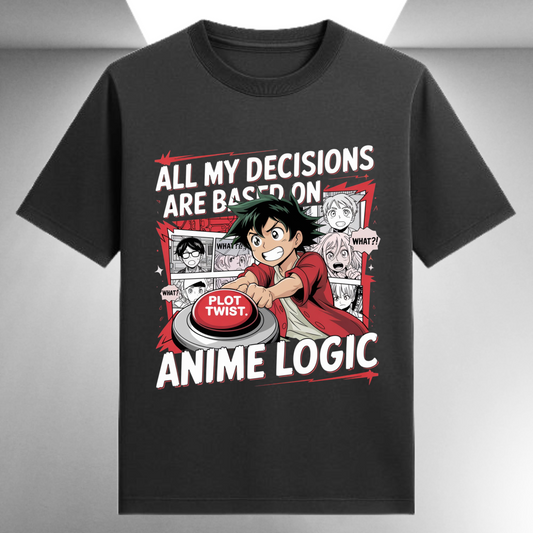 All My Decisions Are Based On Anime Logic Unisex Supima T-shirt