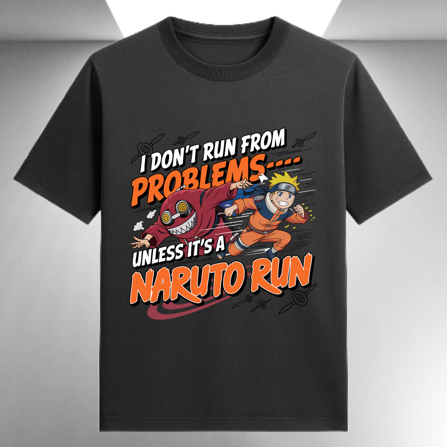 I Don't Run From Problems Unless It's A Naruto Run Unisex Supima T-shirt