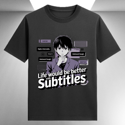 Life would Be Better With Subtitles Unisex Supima T-shirt