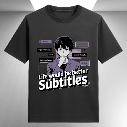 Life would Be Better With Subtitles Unisex Supima T-shirt