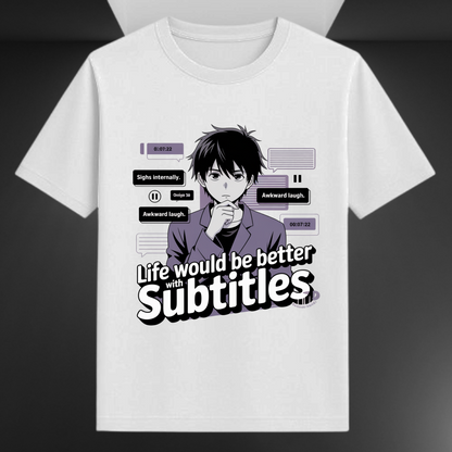 Life would Be Better With Subtitles Unisex Supima T-shirt