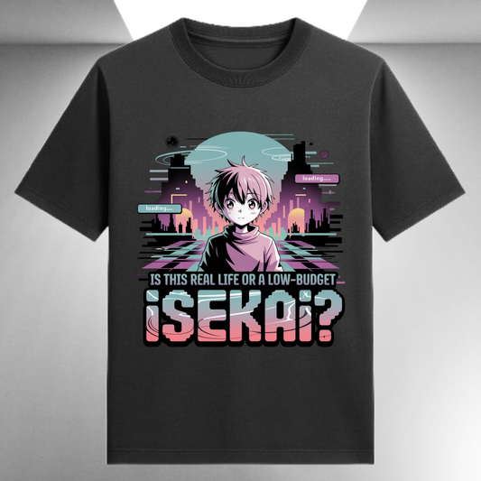 Is This Real Life Or A Low Budget Isekai Unisex Supima T-shirt