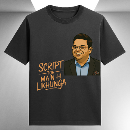 Script Toh Main Hi Likhunga Jay Shah Unisex Supima T-shirt