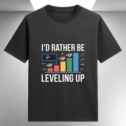 I'd Rather be Leveling Up Unisex Supima T-shirt