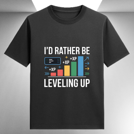 I'd Rather be Leveling Up Unisex Supima T-shirt
