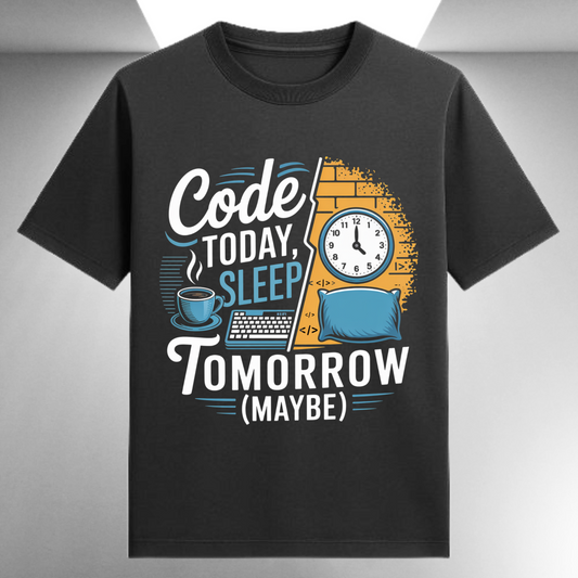 Code Today Sleep Tomorrow Unisex Supima T-shirt