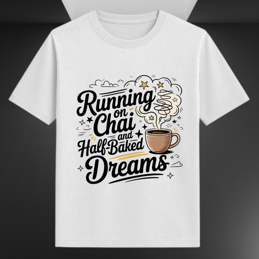 Running On Chai And Half-Baked Dreams Unisex Supima T-shirt