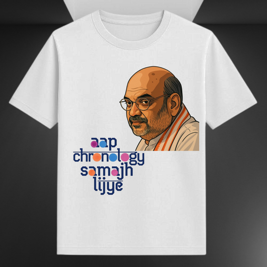 Aap Chronology Samajh Lijye Amit Shah Unisex Supima T-shirt