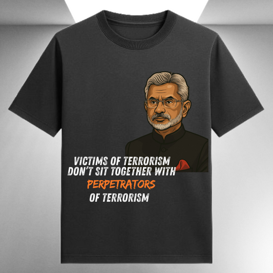 Victims Of Terrorism Don't Sit Together With Perpetrators Of Terrorism S. Jaishankar Unisex Supima T-shirt