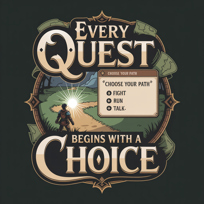 Every Quest Begins With A Choice Unisex Supima T-shirt
