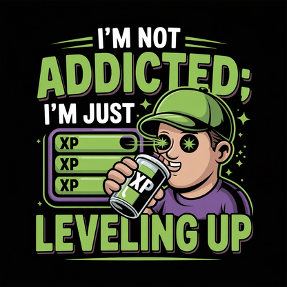 I'm Not Addicted I'm Just Leveling Up Unisex Supima T-shirt