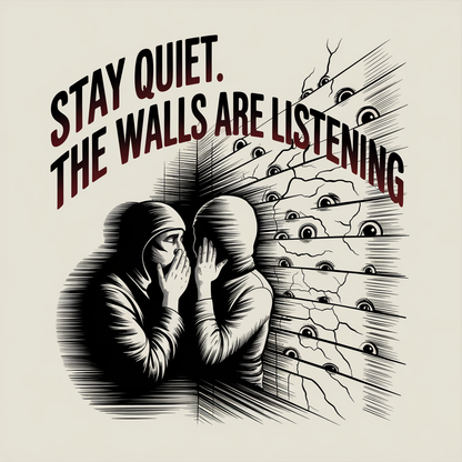 Stay Quiet The Walls Are Listening Unisex Supima T-shirt