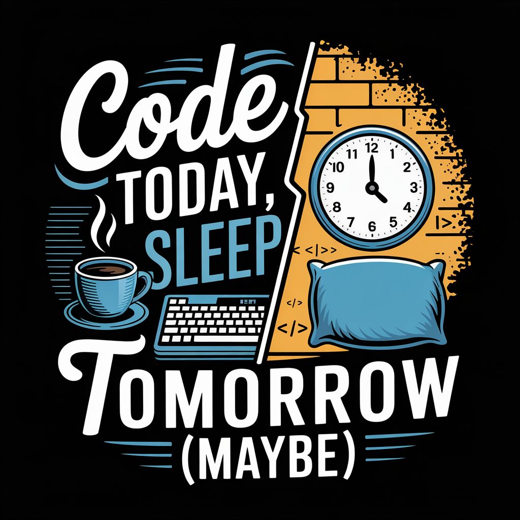 Code Today Sleep Tomorrow Unisex Supima T-shirt