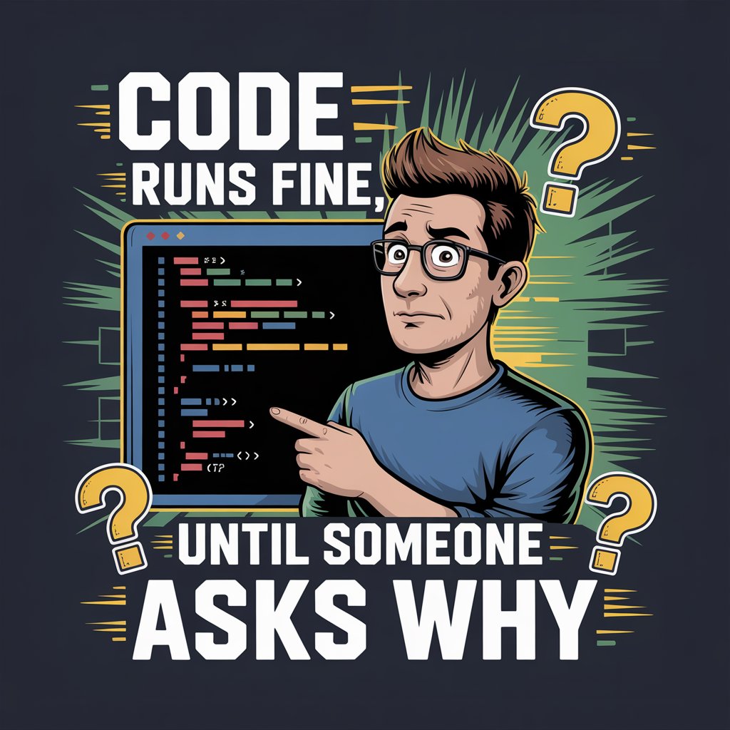 Code Runs Fine Until Someone Asks Why Unisex Supima T-shirt