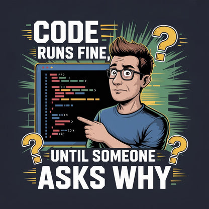 Code Runs Fine Until Someone Asks Why Unisex Supima T-shirt