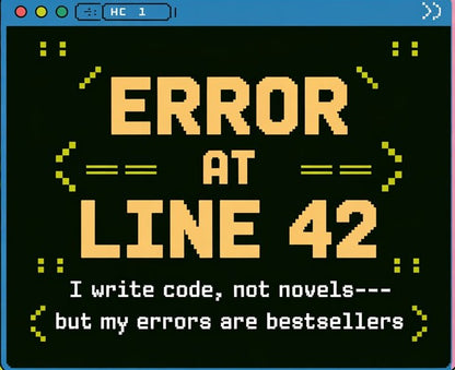 Error At Line 42 I Write Code Not Novels Unisex Supima T-shirt