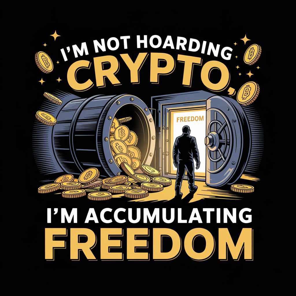 I'm Not Hoarding Crypto I'm Accumulating Freedom Unisex Supima T-shirt
