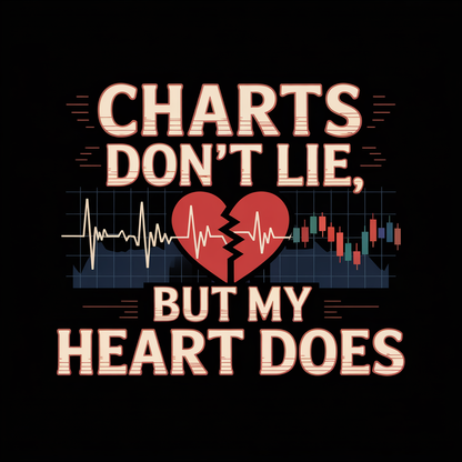 Charts Don't Lie But My Heart Does Unisex Supima T-shirt