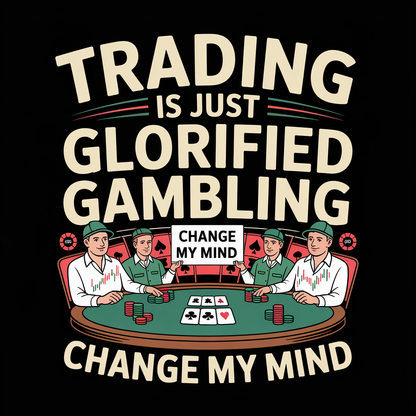 Trading Is Just Glorified Gambling Unisex Supima T-shirt