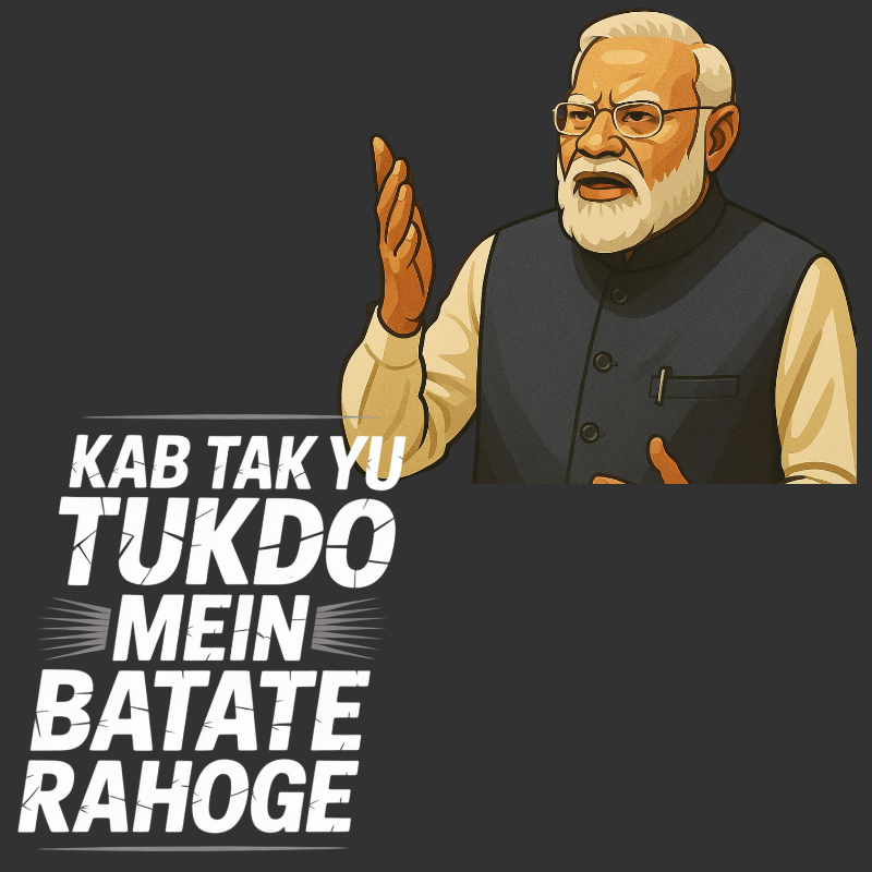 Kab Tak Yu Tukdo Mein Batate Rahoge PM Modi Unisex Supima T-shirt