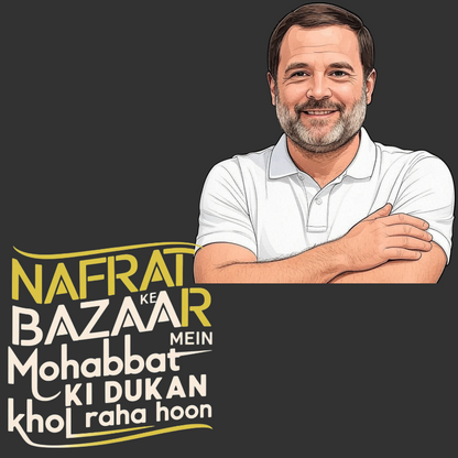 Nafrat Ke Bazaar Mein Mohabbat Ki Dukan Khol Raha Hoon Rahul Gandhi Unisex Supima T-shirt