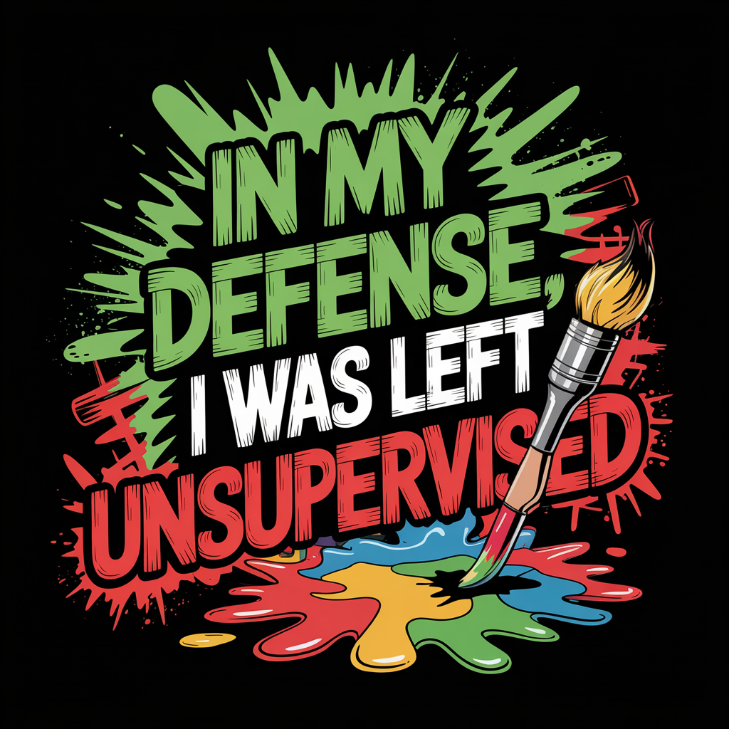 In My Defense I Was Left Unsupervised Unisex Supima T-shirt