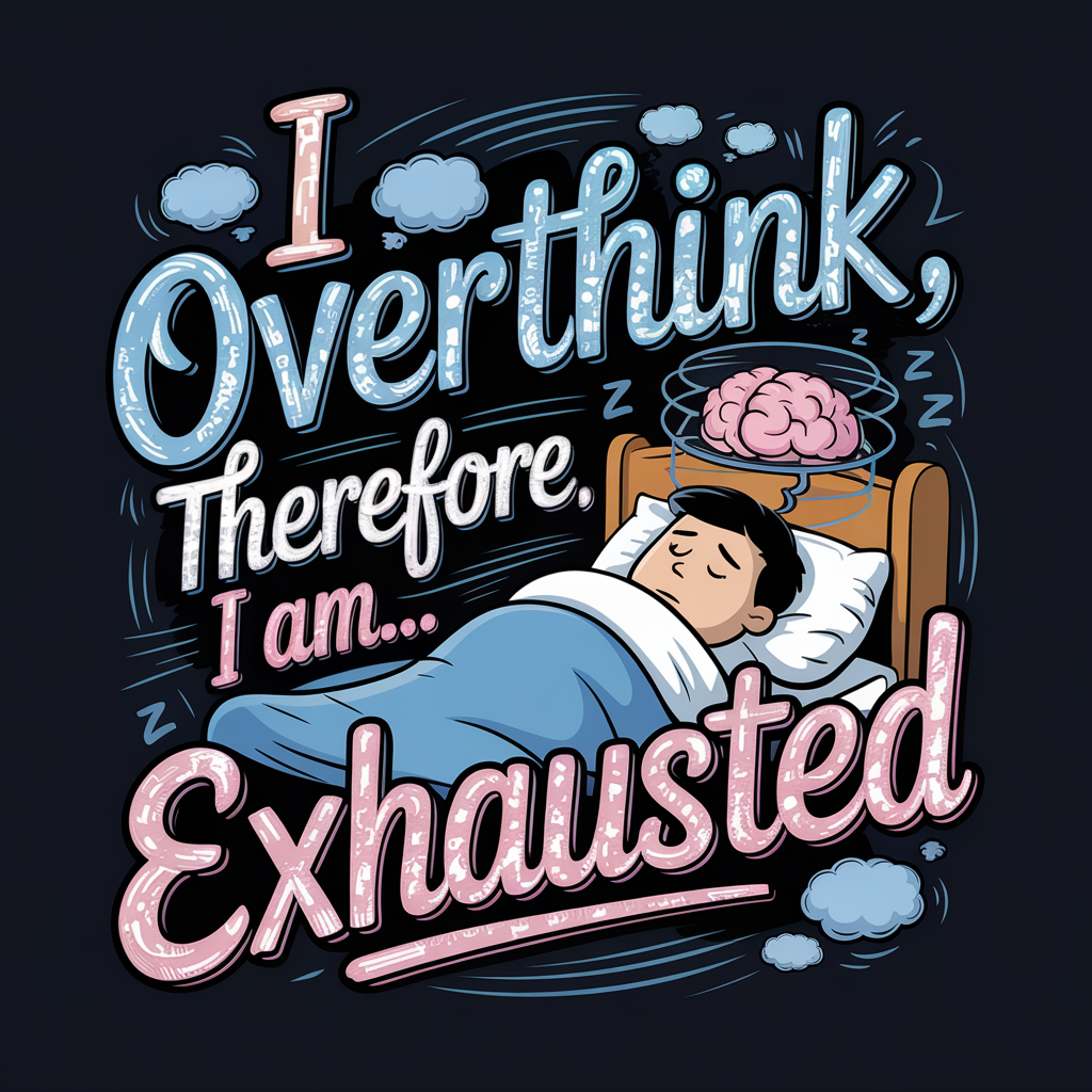 I Overthink Therefore I'm Exhausted Unisex Supima T-shirt