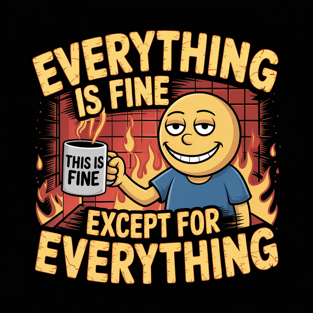 Everything Is Fine Except For Everything Unisex Supima T-shirt