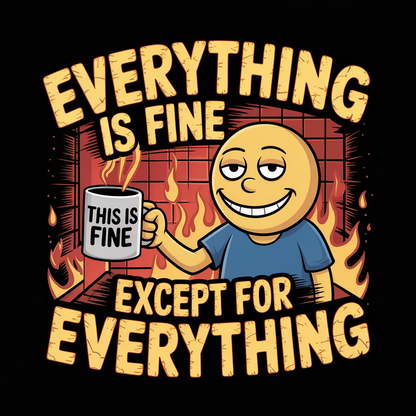 Everything Is Fine Except For Everything Unisex Supima T-shirt