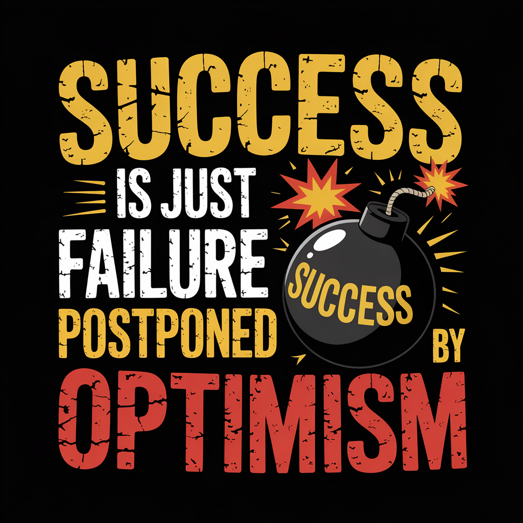 Success Is Just Failure Postponed By Optimism Unisex Supima T-shirt