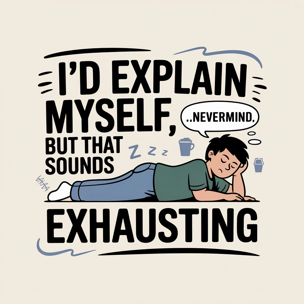 I'd Explain Myself But That is Exhausting Unisex Supima T-shirt