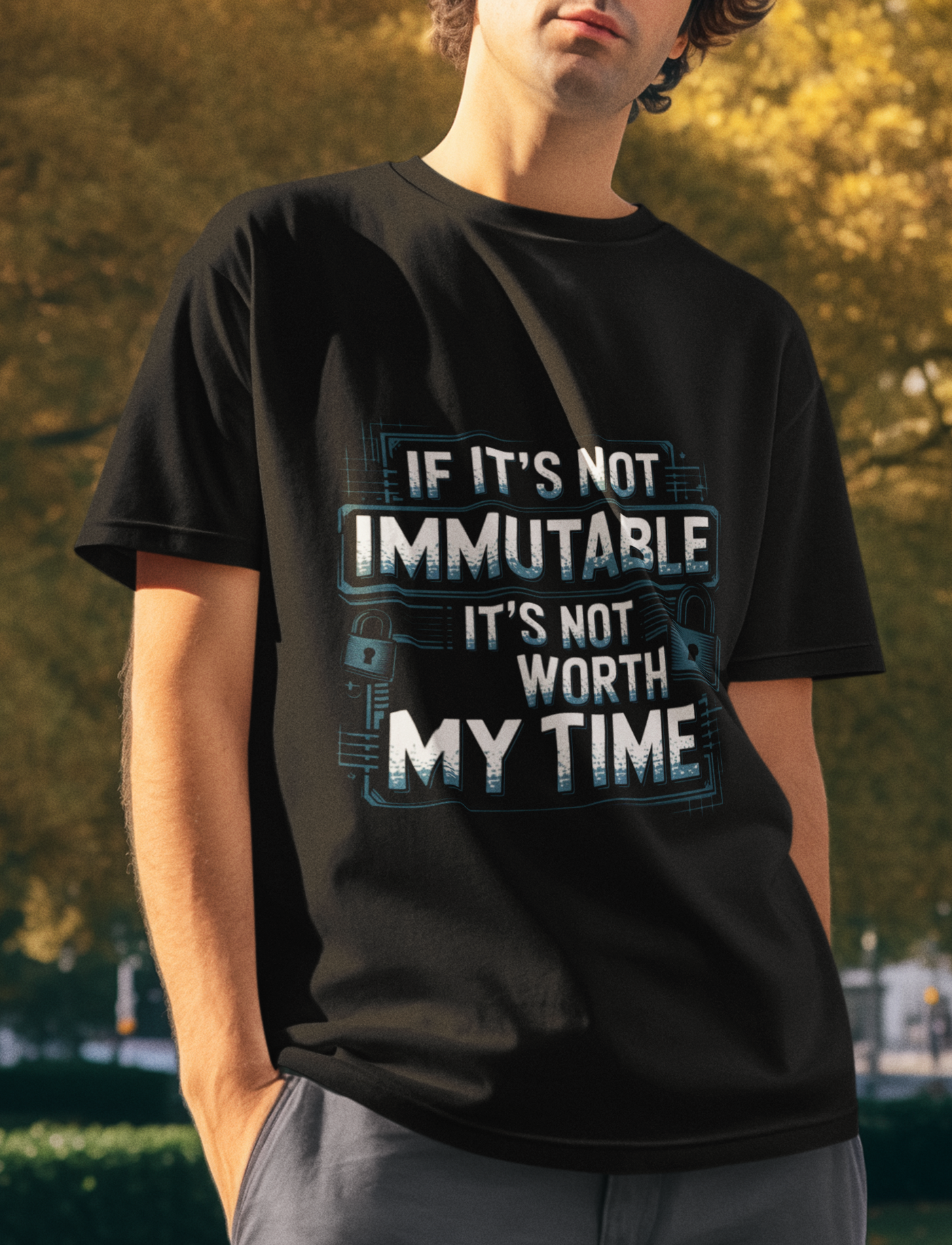 If It's Not Immutable It's Not Worth My Time Unisex Supima T-shirt