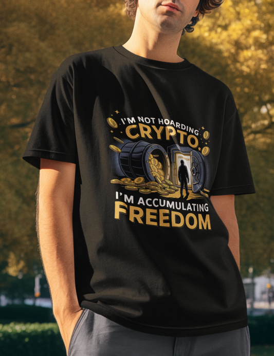 I'm Not Hoarding Crypto I'm Accumulating Freedom Unisex Supima T-shirt