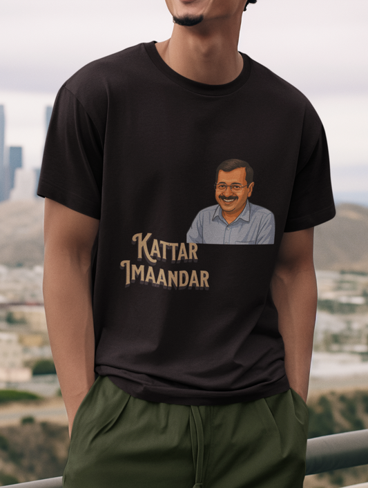 Kattar Imaandar Arvind Kejriwal Unisex Supima T-shirt