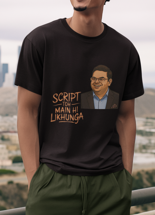 Script Toh Main Hi Likhunga Jay Shah Unisex Supima T-shirt