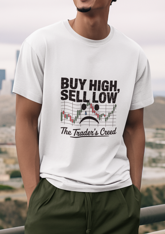 Buy High Sell Low The Trader's Creed Unisex Supima T-shirt