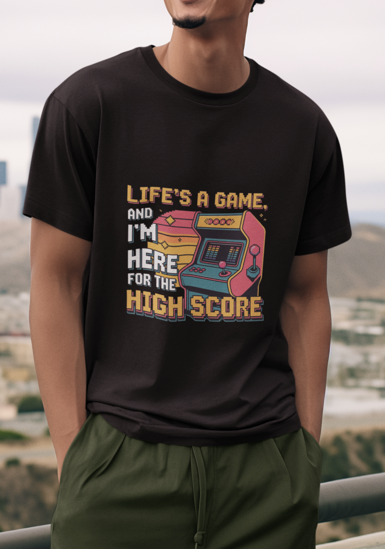 Life's A Game And I'm Here For The High Score Unisex Supima T-shirt