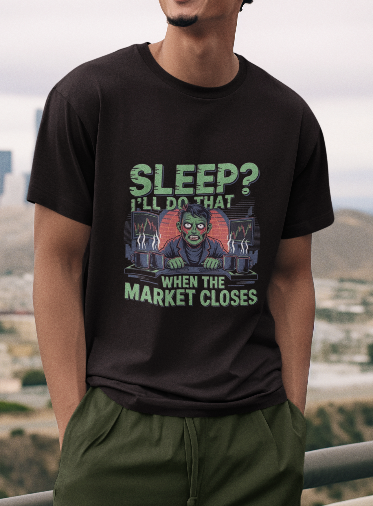 Sleep I'll Do That When The Market Closes Unisex Supima T-shirt