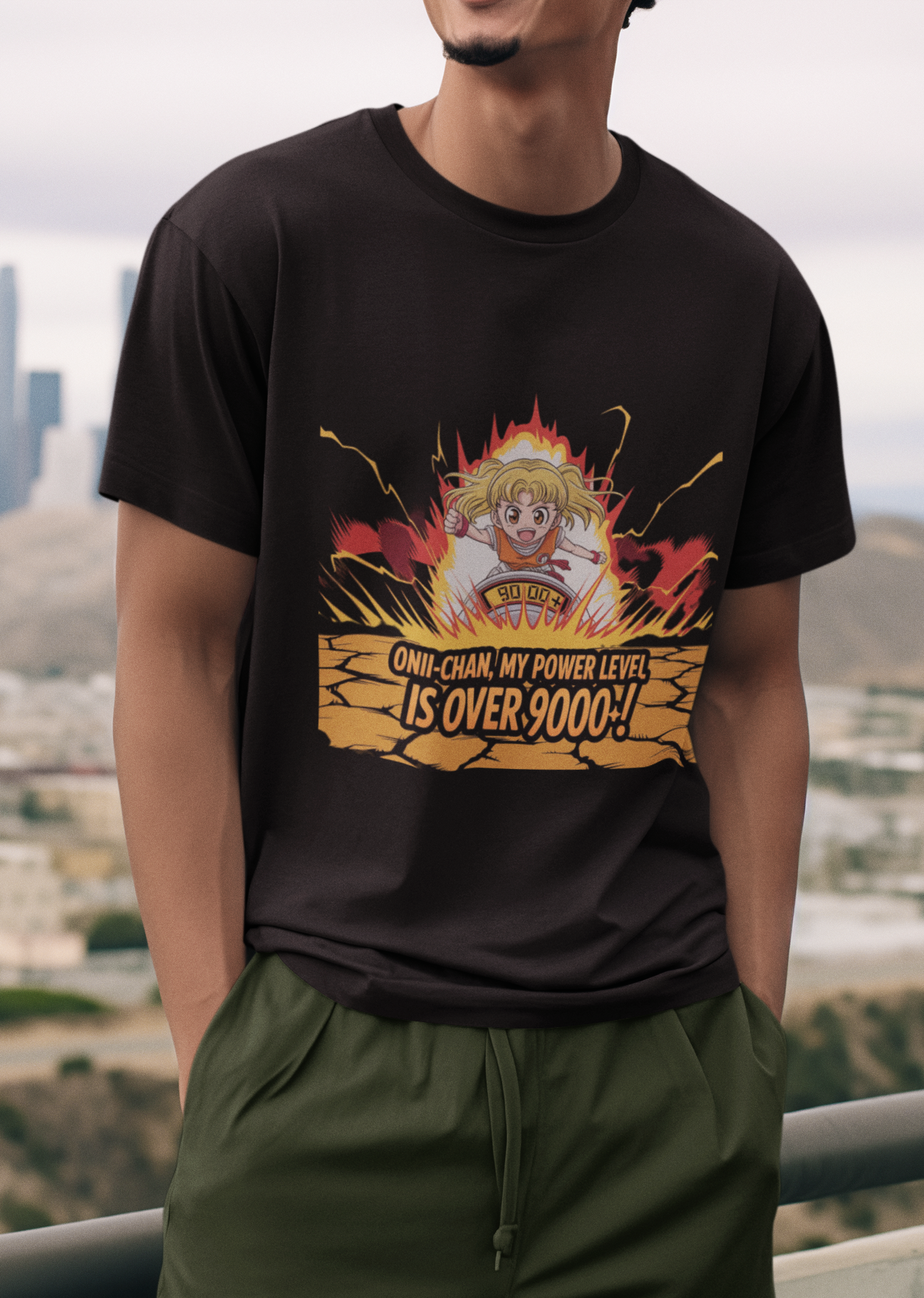 Onii-Chan My Power level Is Over 9000 Unisex Supima T-shirt