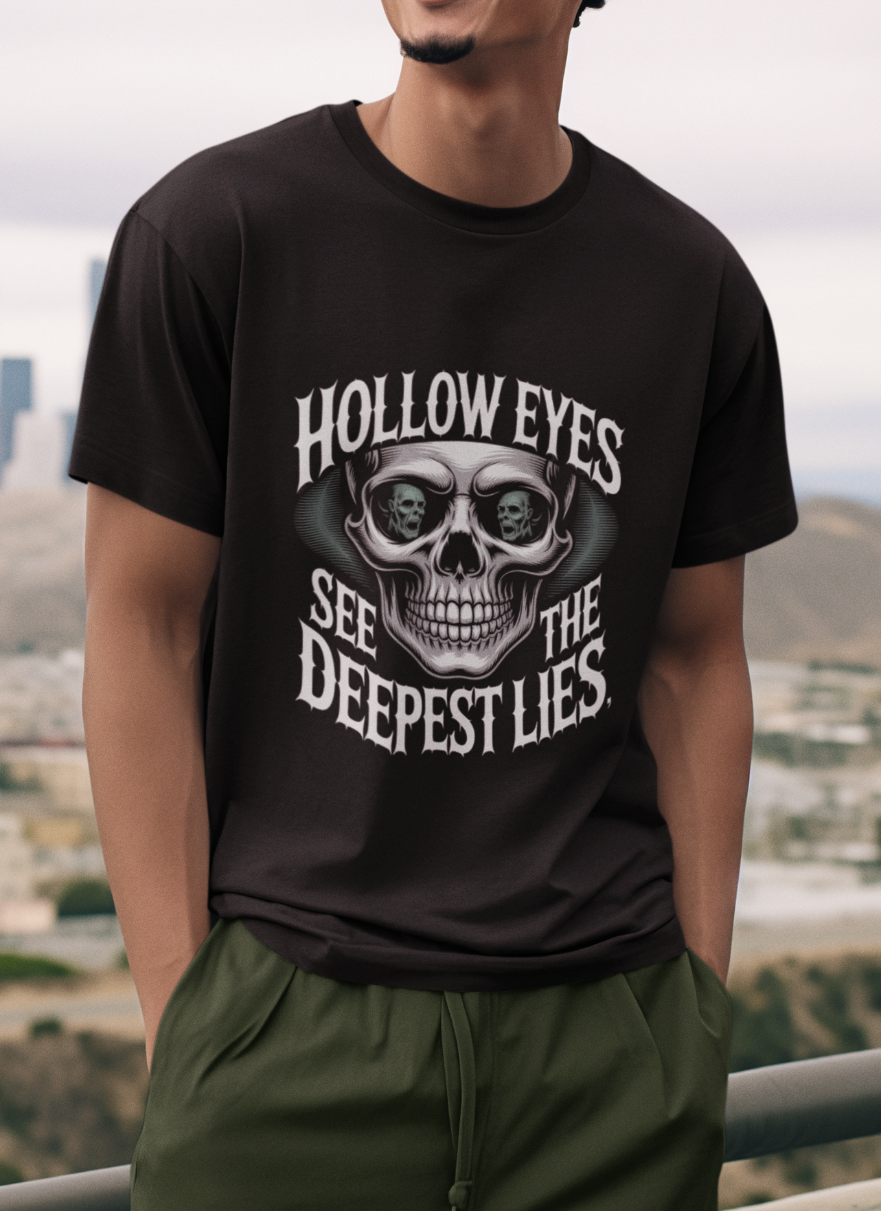 Hollow Eyes See The Deepest Lies Unisex Supima T-shirt