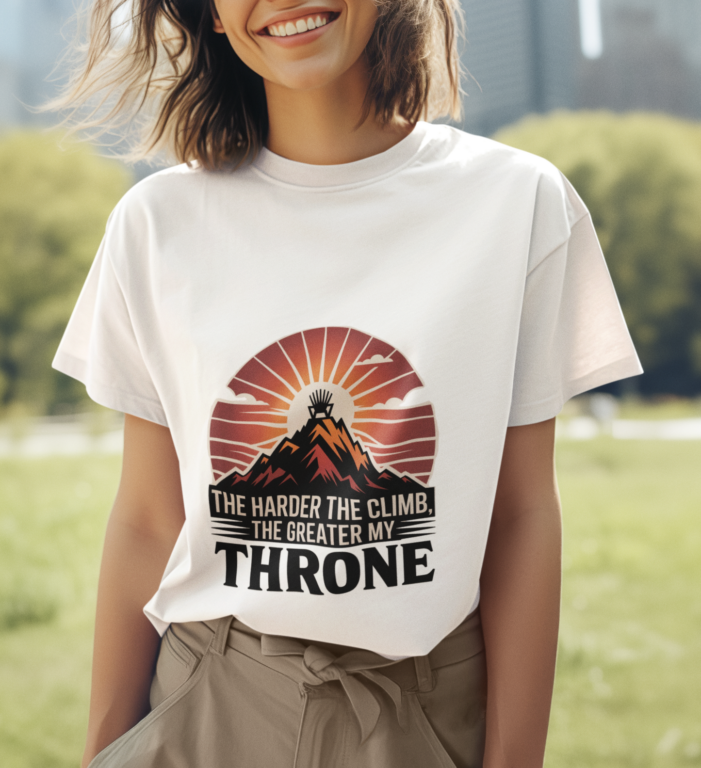 The Harder The Climb The Greater My Throne Unisex Supima T-shirt