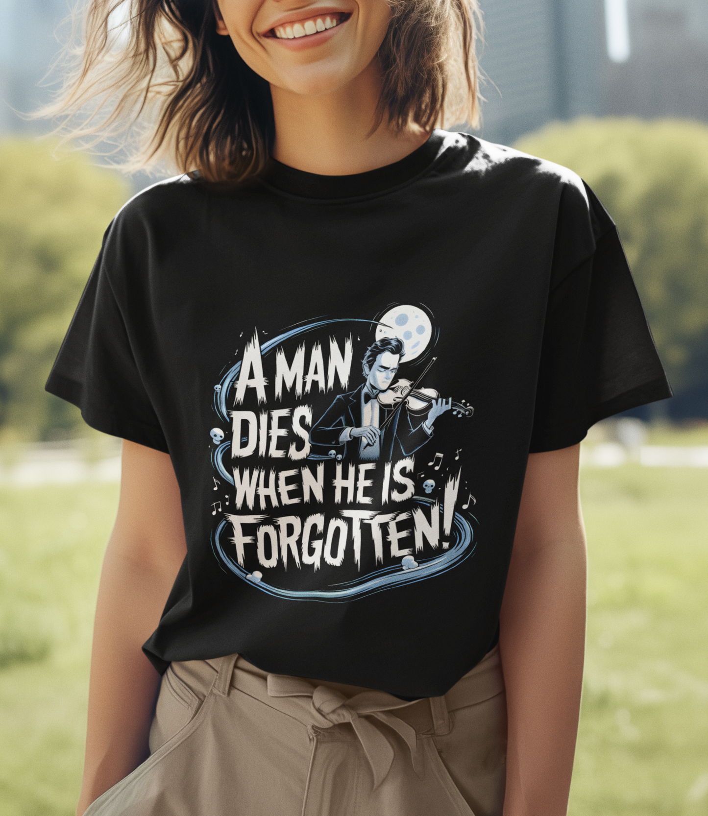 A Man Dies When He Is Forgotten Unisex Supima T-shirt