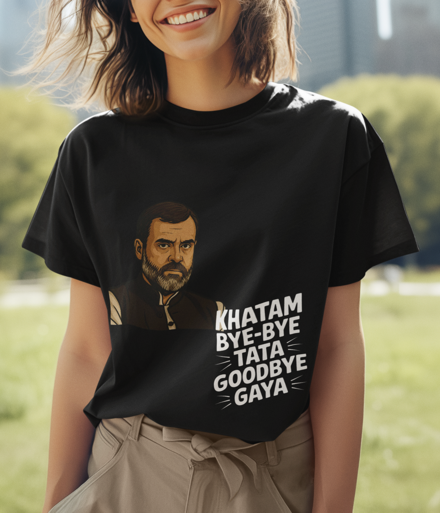 Khatam Bye Bye Tata Goodbye Gaya Rahul Gandhi Unisex Supima T-shirt